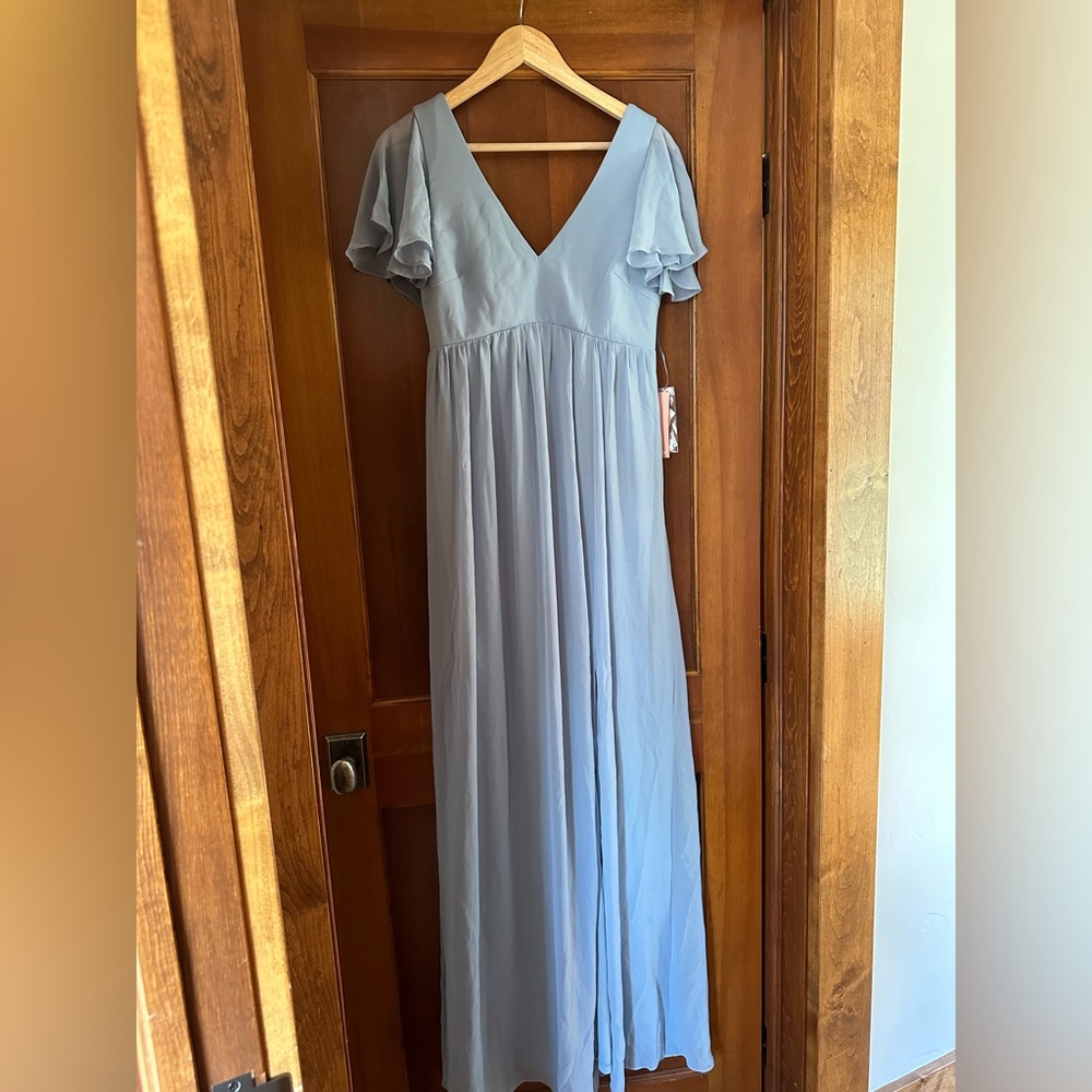 Buddy Grey Hannah Empire Dress Size S unhemmed
